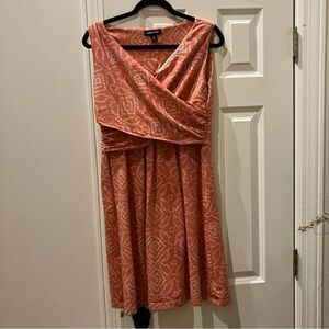 Lands’ End Coral Sleeveless Cotton Dress (medium)